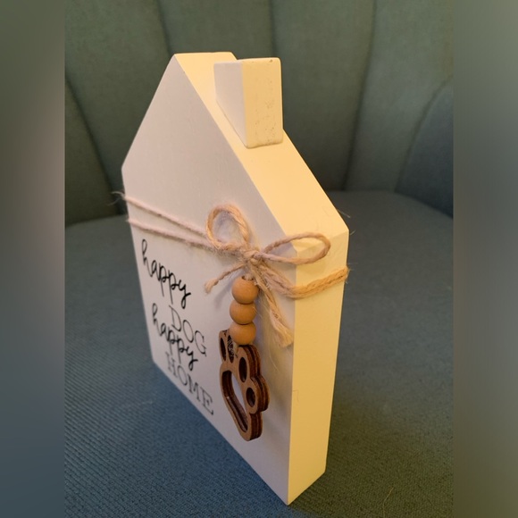 White Wooden Dog House Decor - Picture 2 of 5